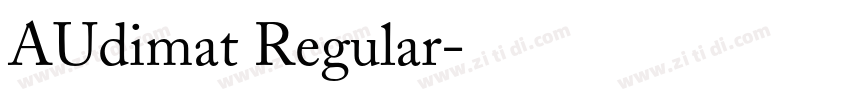 AUdimat Regular字体转换